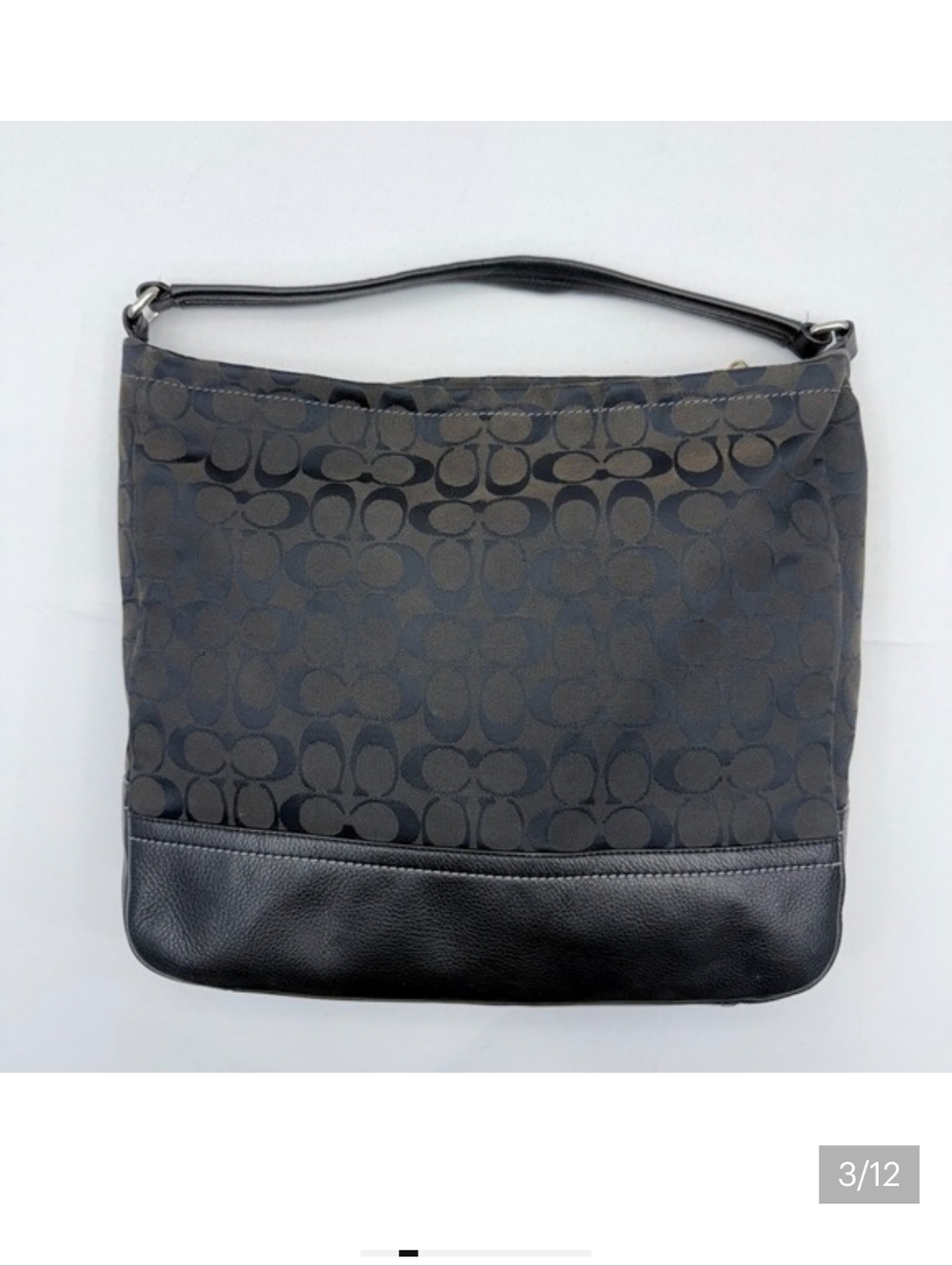Coach Black/Brown Signature Jacquard Crossbody Bag